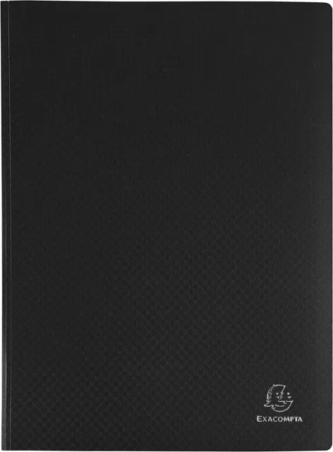 Exacompta A4 Soft Cover 80 Pockets Display Book Anti-Glare Presentation Black