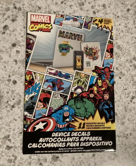 Marvel Comics Super Heroes Device Decals Sticker Sheet