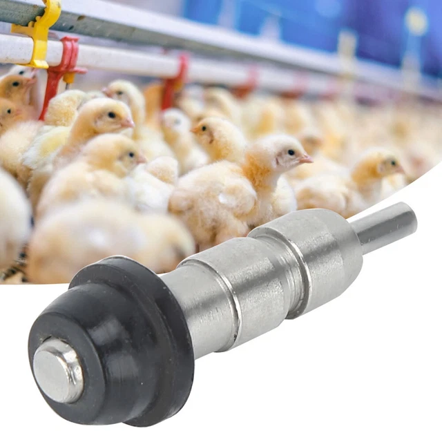 LT 10Pcs Stainless Steel Chicken Drinker Poultry Waterer Water Drinking Nipple