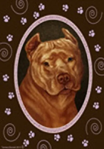 Paws Garden Flag - Orange American Pit Bull Terrier 174061