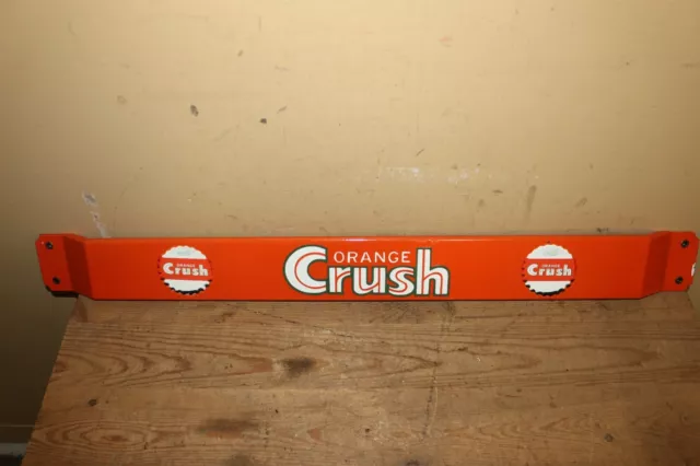 Orange Crush Soda Pop General Store 32" Porcelain Metal Door Push Bar Sign