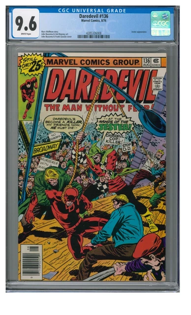 Daredevil #136 (1976) Bronze Age Hanging Cover CGC 9.6 White Pages AW764