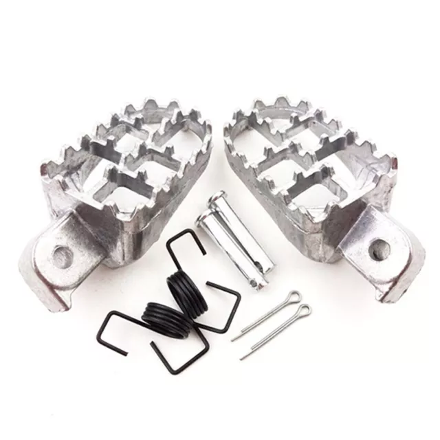 1 Pair Aluminum Wide Fat FootPegs Motorcycle Motocross Foot Pegs Rests Pedal