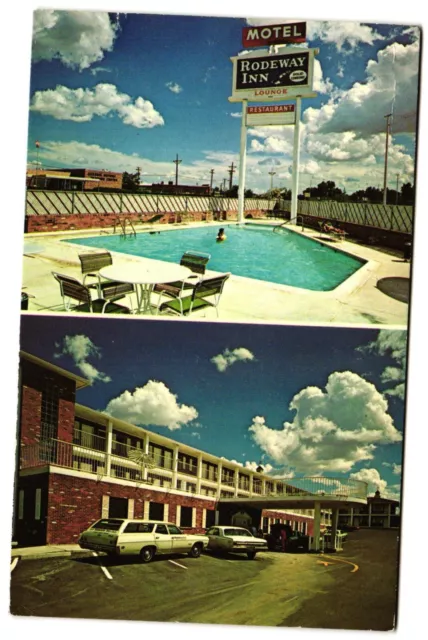 Vintage "Rodeway Inn of Denver" Postcard Posted 7/8/1973