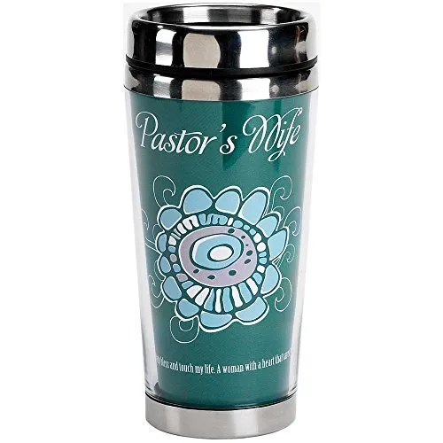 Turquoise Pastor's Wife 16 Oz. Stainless Steel Insulated Travel Mug with Lid