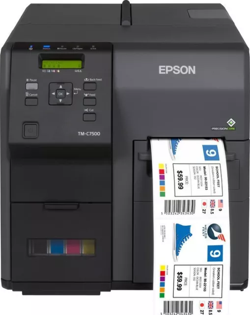 Impresora de Etiquetas Epson TM-C7500G Cutter Pantalla USB Ethernet C31CD84312