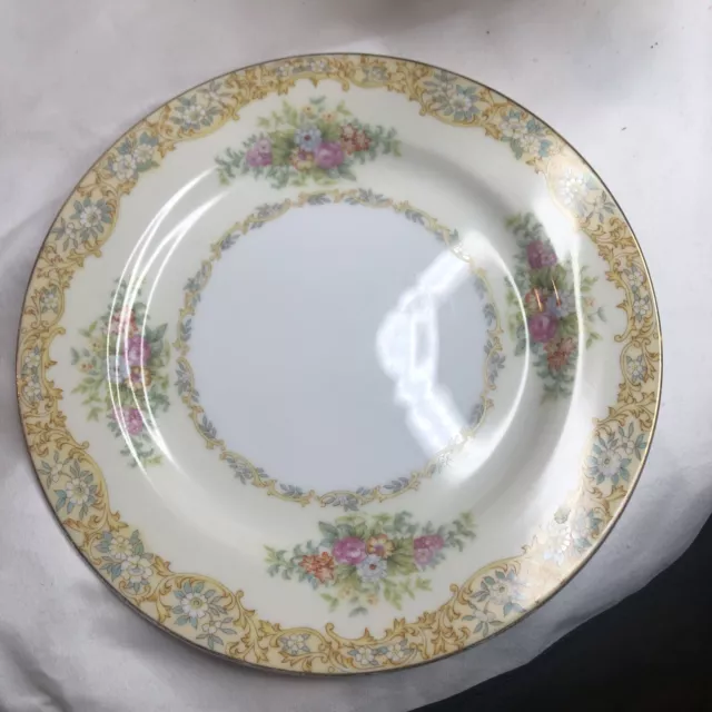 Noritake 101270 Bread Dessert Plate Ivory Floral Gold Trim Beautiful!