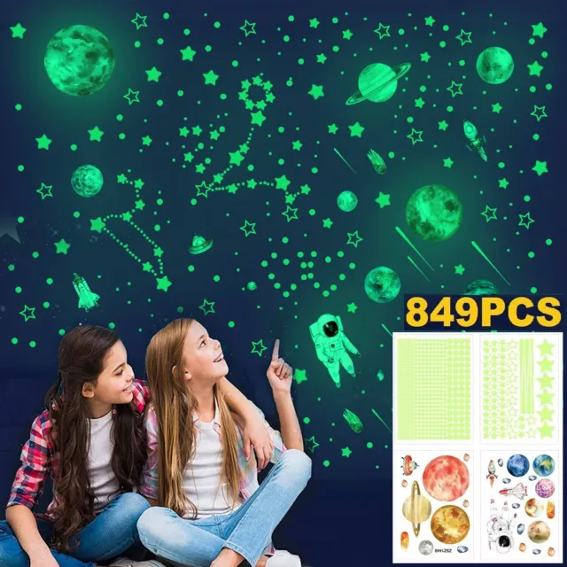 Luminous Wall Stickers Glow In The Dark Star Stickers Decal Nursery Kids Room