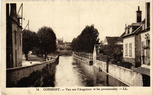 CPA CORBIGNY - Vue sur l'Anguison et les promenades (456627)