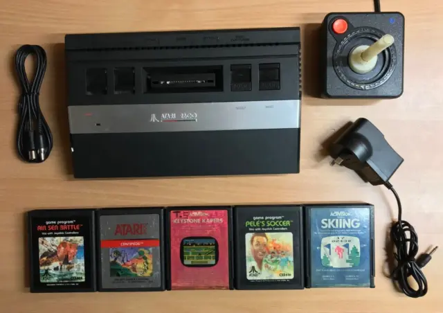 Atari 2600 Junior Console + 5 Games - Complete Setup