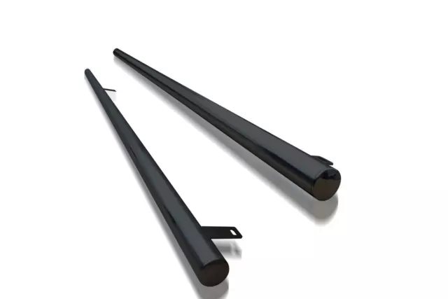 To Fit 2006-2014 MWB VW Volkswagen Crafter BLACK Stainless Steel Side Bars Tubes