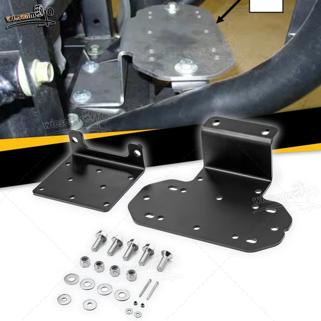 NO DRLLING FRONT Winch Mount Plate Brackets Kit Fit YAMAHA RHINO 450