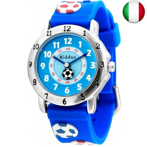 Orologio Da Parete Didattico Kiddus Per Bambini - Analogico, Silenzioso, Con Esercizi Per Imparare L'Ora - Foto 3