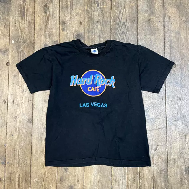 Hard Rock Cafe T-Shirt Las Vegas Vintage Graphic Single Stitch Tee Black Mens L