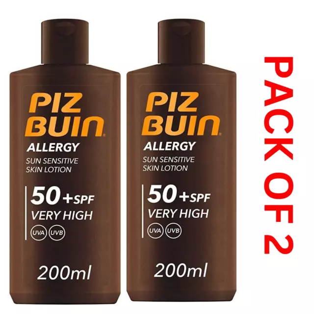 Piz Buin Allergie sonnenempfindliche Hautlotion LSF15/30/50 LSF 200ml PACKUNG WÄHLEN 3
