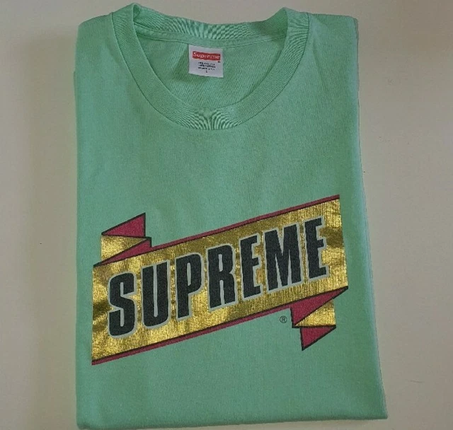 Rare SS13 Supreme Emblem tee size L large lime T-shirt