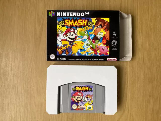 Super Smash Bros. with Repro Box 1999 PAL Nintendo 64 N64 Video Game Brothers