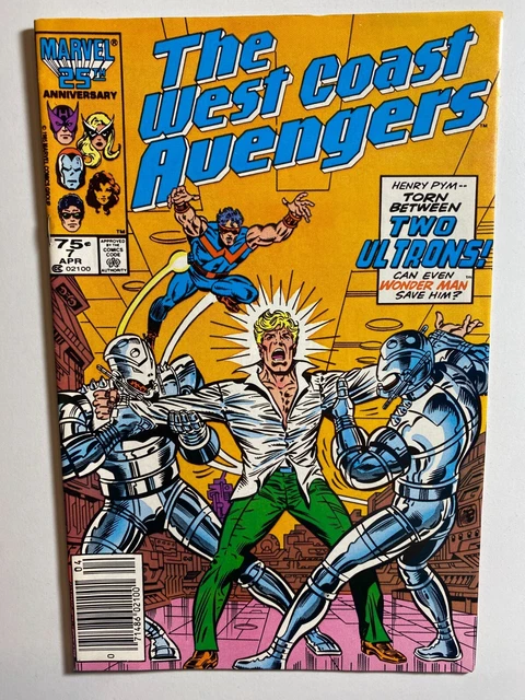 Marvel Comics West Coast Avengers #7 (1986) Newsstand Barcode Variant Vf+/Nm-