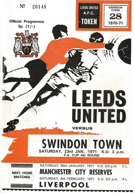 Programme Match FC Barcelone Vs Leeds United – Finale Coupe Des Foires 1971, Rare
