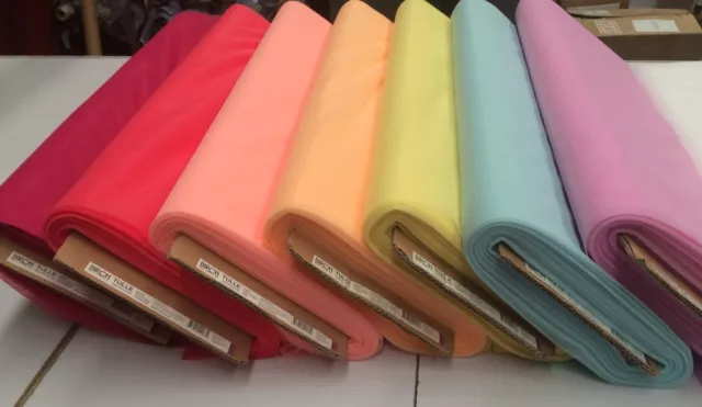 13 Different Colours : Birch Polyester Tulle Fabric : 150Cm Wide : $5.50 P/M