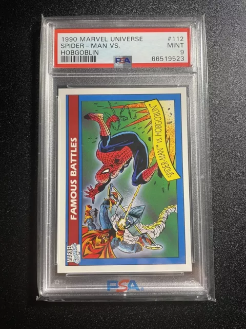 1990 Impel Marvel Universe #112 Spider-Man vs. Hobgoblin PSA 9 Famous Battles