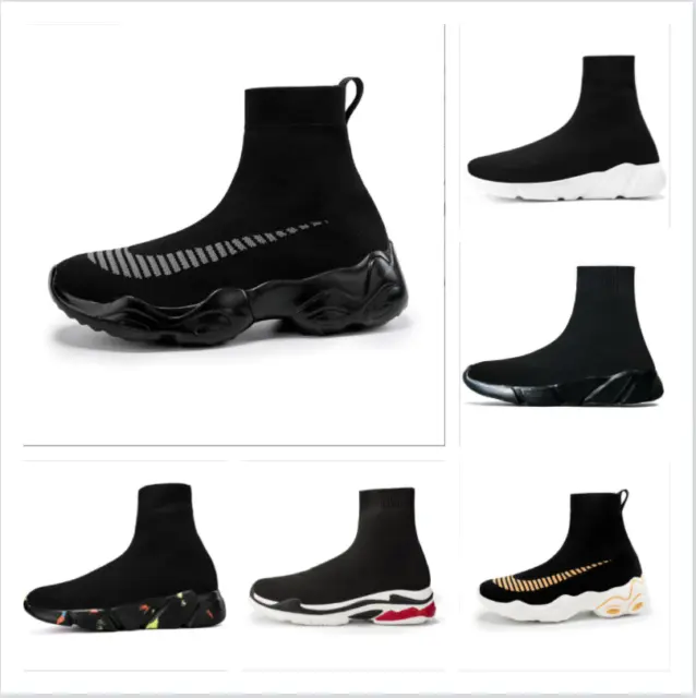 Boys Girls Trainers Sock Sneakers Walk Knit Run Gym Casual Pumps Shoes