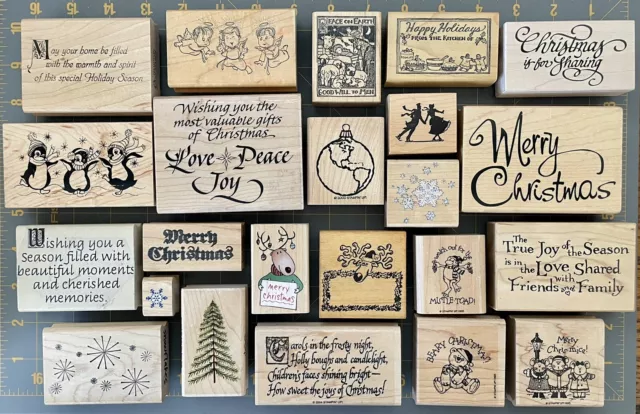 More Christmas Snowman & Winter Rubber Stamps Rare Fun Holiday Designs You Pick!