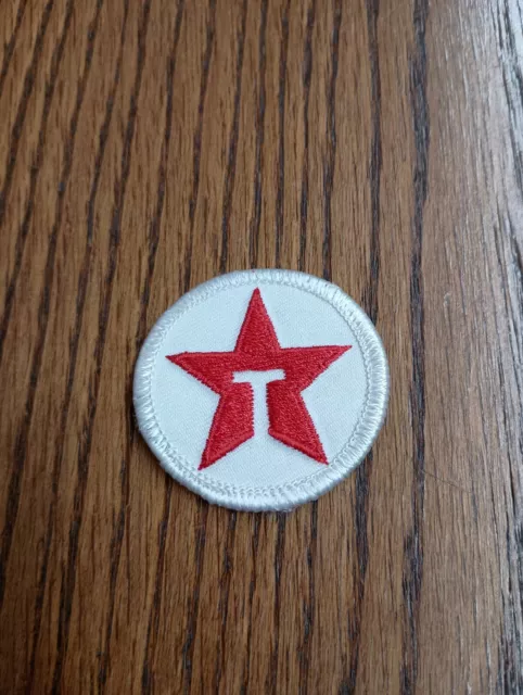 TEXACO Oil  Gas Station Red On White Vintage Patch