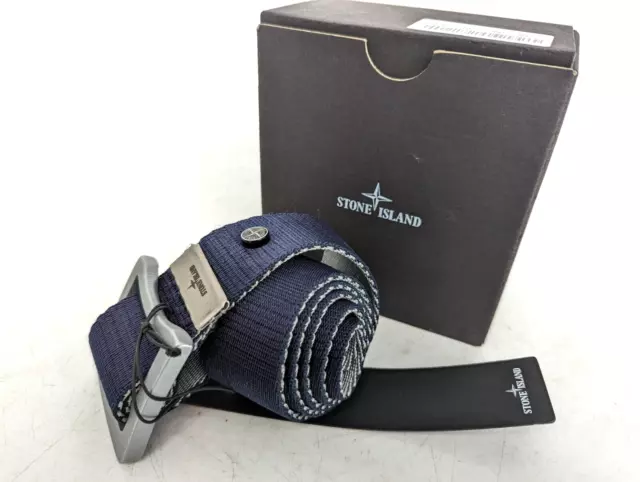 Stone Island Navy Buckle Nylon Belt - 90cm Boxed with Tags