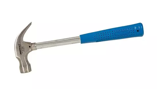 MARTEAU DE MENUISIER 570 g ARRACHE CLOUS MANCHE TUBULAIRE EN ACIER ET CHROME