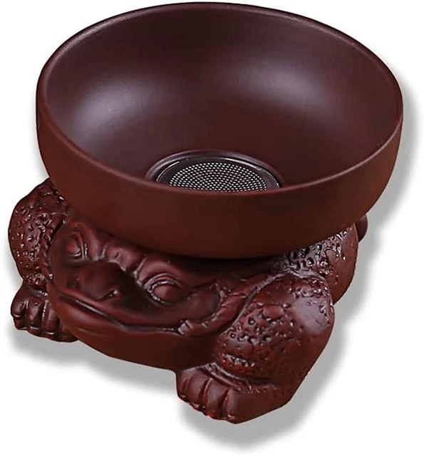 Handmade Tea Leak Rack, Purple Chinese Yixing Toad Tea Maker, Zisha Kung Fu Tea