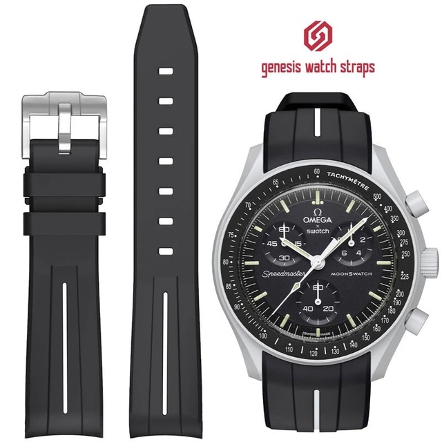 Orologi Cinturino Gomma Cinturino Orologio Subacqueo In Gomma Silicone – 20/22 Mm, Nero, Stile Ploprof, Nuovo Con Etichette Cinturino Nero Per Orologi Sub - Foto 13