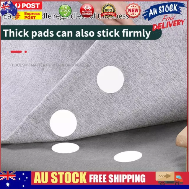 5pcs Fastener Adhesive Tape for Bed Sheet Sofa Carpet Anti Slip Pad (White)