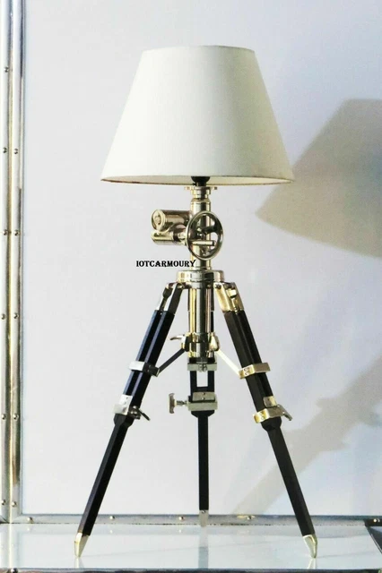 POTTERY BARN 35" Functional Desk Tripod Table Lamp, Restoration Hollywood Design