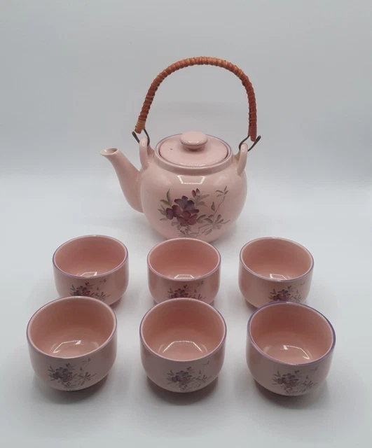 Théière Blanche En Céramique Avec 6 Tasses à Thé - Service Occasion