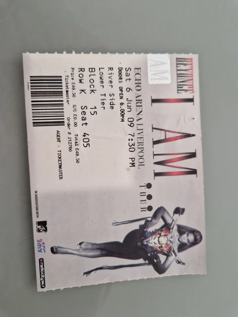 BEYONCÉ TICKET STUB from her very rare concert in Liverpool in 2009 £31 ...