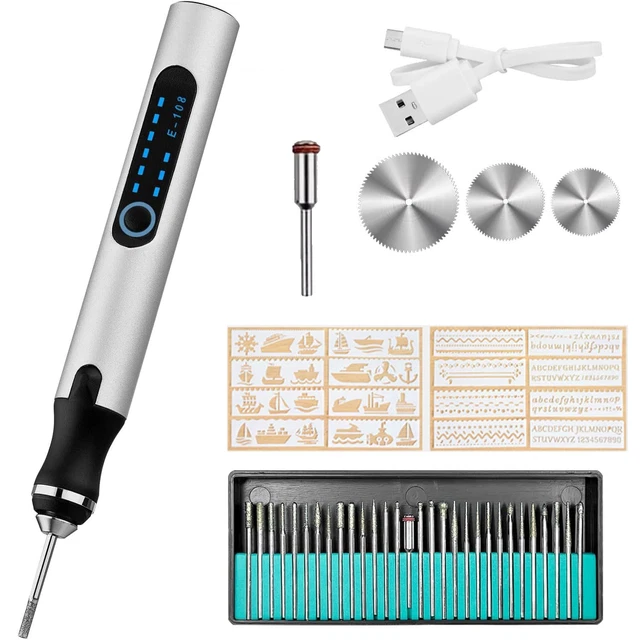 Qerwsdty Gravierstift, Gravierstift, Gravierstift für Alle Materialien, Kabelloses Gravierstift-Set, Gravurwerkzeug-Set B Qerwsdty Gravierstift, Gravierstift, Gravierstift für Alle Materialien, Kabelloses Gravierstift-Set, Gravurwerkzeug-Set B