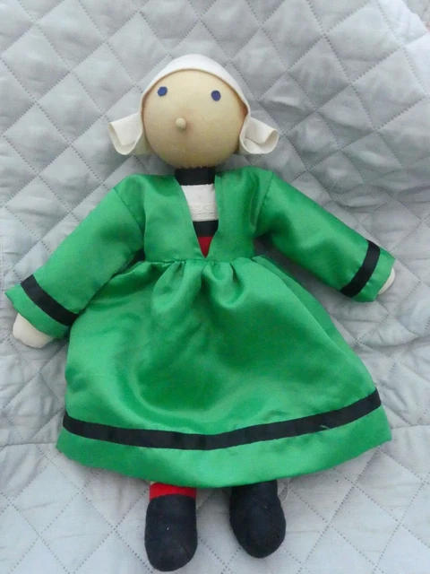 BECASSINE, poupée bretonne vintage au crochet,années 50, avec