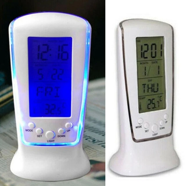 Elettronica Temporizzazione Mini Alarm Clock Blu Schermo LED Luminoso Music