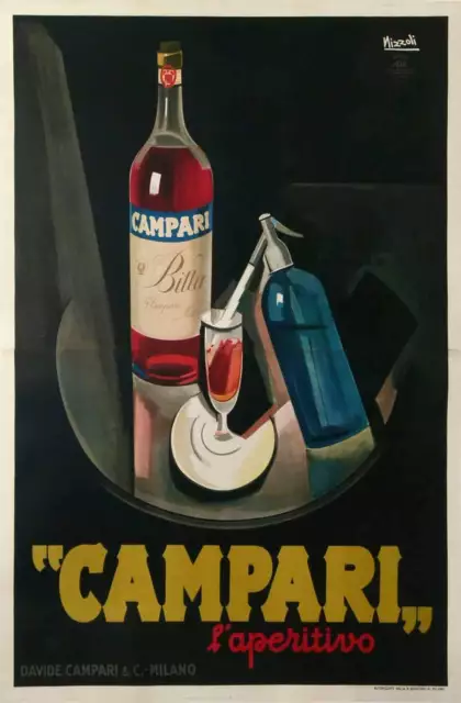 Vintage Bitter Campari 1926 Italy Wine Advert Print Poster Wall Art Picture A4 +