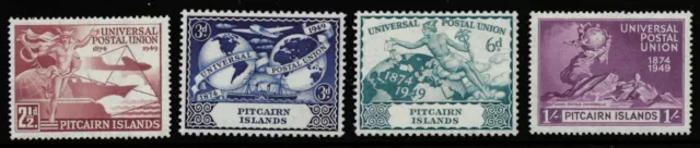 75th ANNIVERSARY OF THE UPU. PITCAIRN ISLANDS SG13-16. MOUNTED MINT.