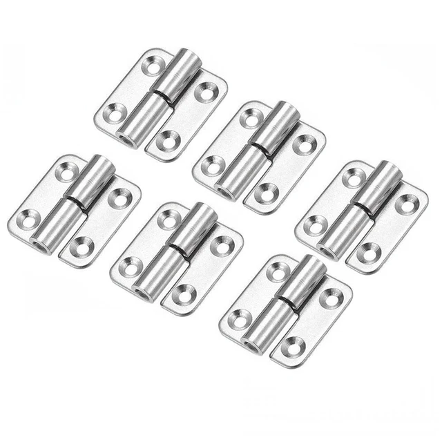 6 pièces charnières de porte détachables en acier inoxydable faciles à démo
