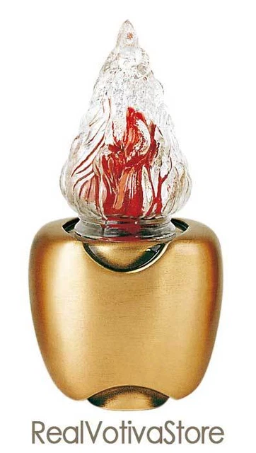 AmazinGrave - Vasi portafiori a parete in bronzo per lapidi e tombe - Vaso portafiori 20x10cm - In bronzo, con interno rame, a parete 9120-R1 736
