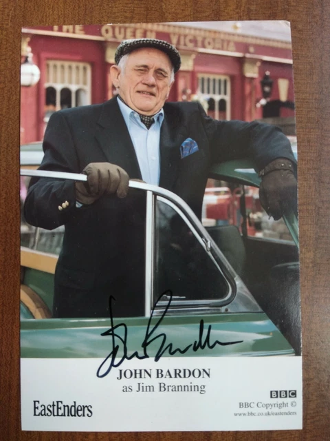 JOHN BARDON *Jim Branning* EASTENDERS HAND SIGNED AUTOGRAPH FAN CAST PHOTO CARD