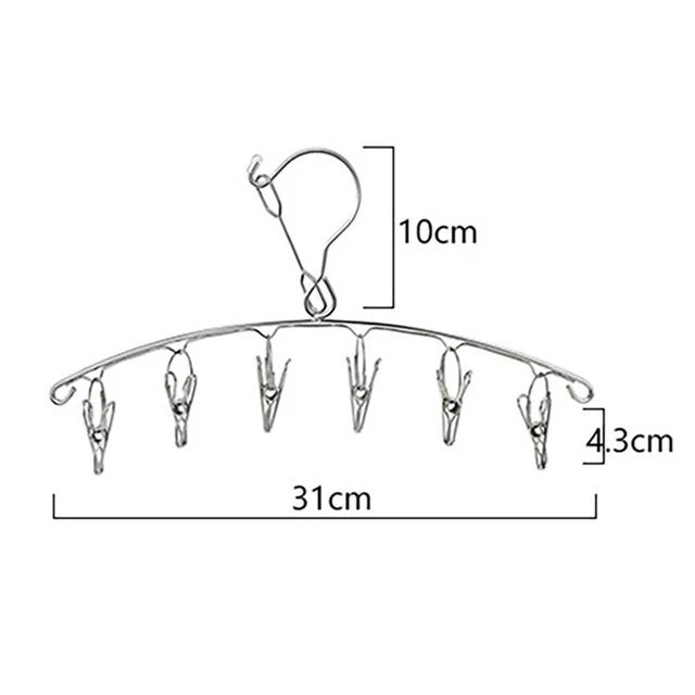 20 pioli vestiti in acciaio inox appendiabiti antivento clip S X~