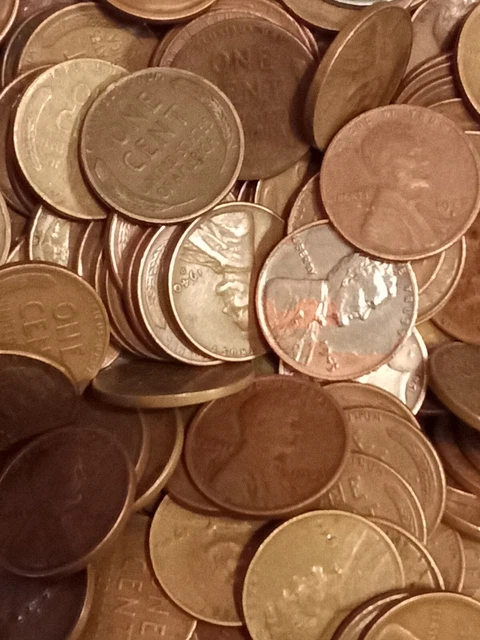 Lincoln wheat cent lot 24+ LBS pennies from old house Wheat Penny Vintage coins 11