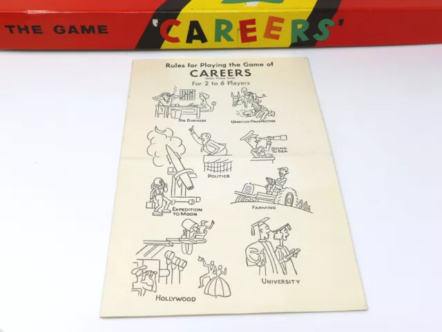 Waddingtons Games. CAREERS. 1957 - Rules. VGC. Board Game Spare.