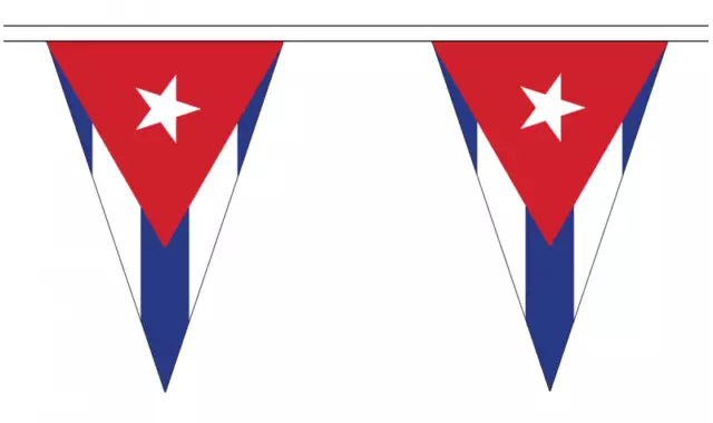 Cuba 20M Triangle Flag Bunting - Large 54 Flags - Triangular