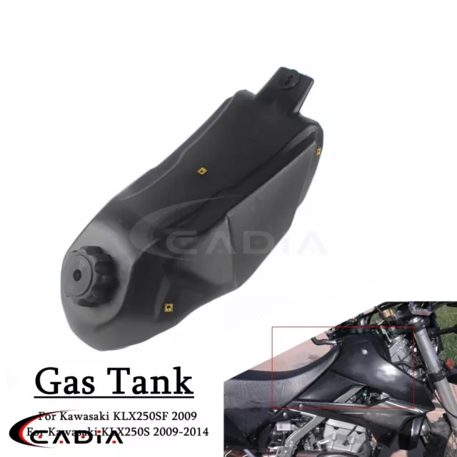 09-14 FOR KAWASAKI KLX250S Motorcycle Off Road Plastic Gal Petro Gas Fuel Tank 2