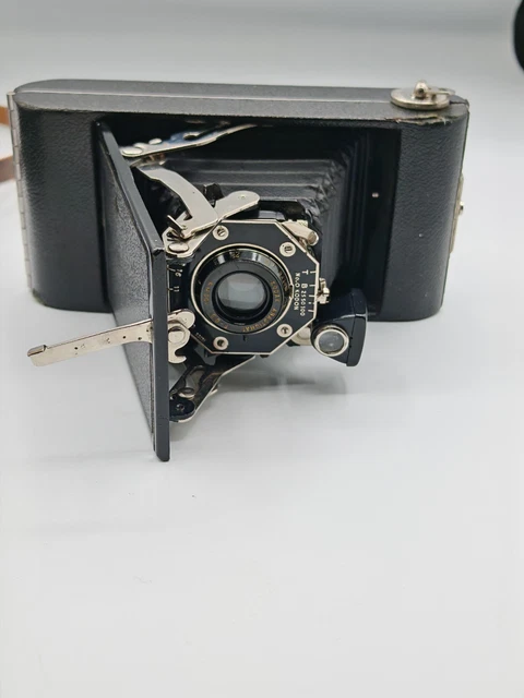 Ancien Appareil Photo TENAX Goerz Berlin Métal & Cuir Noir Germany